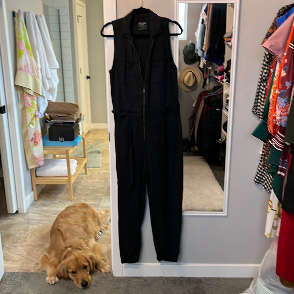 Abercrombie black zipper jumpsuit